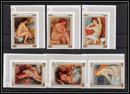 Manama - 3161d/ N°270/275 B Renoir Nus Nudes Peinture Tableaux Paintings Non Dentelé Imperf ** MNH  - Desnudos