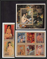 Manama - 3156d N°808/815 B Bloc 160 B French Nudes Peinture Tableaux Paintings ** MNH Gauguin Renoir Non Dentelé Imperf - Desnudos