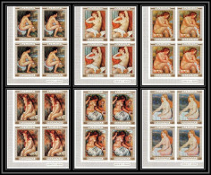 Manama - 3161e/ N°270/275 B Renoir Nus Nudes Peinture Tableaux Paintings Non Dentelé Imperf ** MNH Bloc 4 - Desnudos