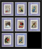 Manama - 3133/ N°1040/1047 Deluxe Miniature Sheets Oiseaux Bird Birds Perroquets Parrots Rapaces Prey ** MNH  - Papagayos