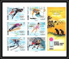 Ras Al Khaima - 532/ N°534/539 B BLOC Jeux Olympiques (olympic Games) Sapporo Non Dentelé Imperf ** MNH Neuf  - Inverno1972: Sapporo