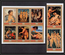 Manama - 3410/ N°646/653 B Italian Renaissance Nus Nude Tableau (Painting) Neuf ** MNH Non Dentelé Imperf - Desnudos