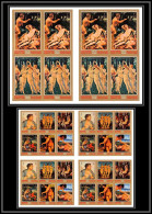 Manama - 3408/ N°646/653 B Italian Renaissance Nus Nude Tableau (Painting) Neuf ** MNH Non Dentelé Imperf Feuille Sheet - Desnudos