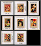 Manama - 3412/ N°664/671 Moman Mythology Paintings Nus Nudes Tableau (Painting) Neuf ** MNH Deluxe Miniature Sheet - Desnudos