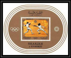 Sharjah - 2053/ Bloc N°108 Escrime Fencing Jeux Olympiques (olympic Games) Munich 1972 ** MNH  - Scherma