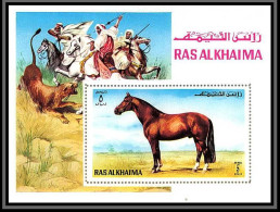 Ras Al Khaima - 550/ N°117 A BLOC Cheval (cheveaux Horse Horses) Neuf ** MNH  - Paarden