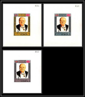 Yemen Royaume (kingdom) - 4017a/ N°107 + 111 + 115 Churchill Deluxe Miniature Sheets ** MNH  - Sir Winston Churchill