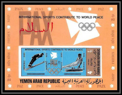 Nord Yemen YAR - 3592/ Bloc N°53 B Gold Non Dentelé Imperf ** MNH Jeux Olympiques Olympic Games Sport Ski Gymnastique - Estate 1968: Messico