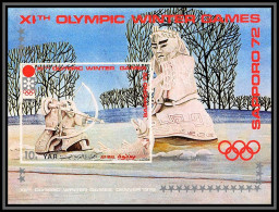 Nord Yemen YAR - 3616z Bloc N°162 Jeux Olympiques Olympic Games Sapporo 1972 ** MNH Archer Non Dentelé Imperf Cote 18 - Inverno1972: Sapporo