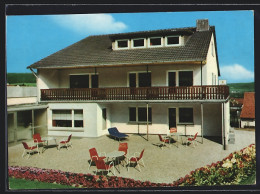 AK Brakel, Blick Auf Terrasse D. Hotel-Pension Waldesruh, Am Brunsberg 119  - Brakel
