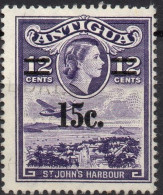 ANTIGUA/1965/USED/SC#152/ ST. JOHNS HARBOUR / PICTORICAL / QEII / 15c ON 12c VIOLET - 1960-1981 Autonomie Interne