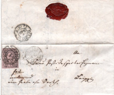 Sachsen 1856, 1 NGr. Auf PROBE OHNE WERT Brief V. Dresden N. Leipzig - Saxony