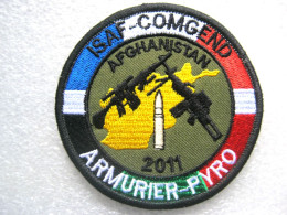 ECUSSON GEND. COMGEND ARMURIER PYRO OPEX ISAF 2011 AFGHANISTAN SUR SCRATCH 90MM ETAT SUP - Police & Gendarmerie