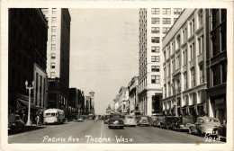PC US, WA, TACOMA, ACIFIC AVE, Vintage REAL PHOTO Postcard (b54500) - Tacoma