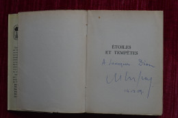 Signed Gaston Rébuffat Dédicace Etoiles Et Tempetes 1956 Mountaineering Escalade Alpinisme - Autographed