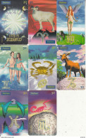 BRAZIL(Telefonica) - Set Of 13 Cards, Zodiac, 12/99, Used - Zodiac