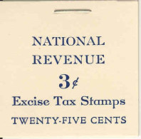 CANADA Booklet FX 64b, National Revenue, 25x3c - Impôts De Guerre