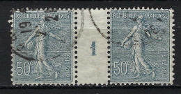 FRANCE Millésimes Ca.1937: Paire De Y&T 161 Millésimée "1" Obl. CAD - Millesimes