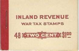 CANADA Booklet FWT 8f, Inland Revenue, 48x2c - Impôts De Guerre