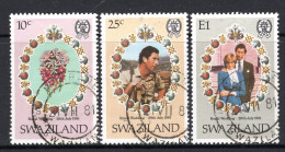 Swaziland 1981 Royal Wedding Set Used (SG 376-378) - Swaziland (1968-...)