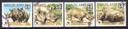 Swaziland 1987 White Rhinoceros Set Used (SG 529-532) - Swaziland (1968-...)