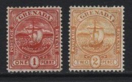 Grenada (B09). 1906 Badge Of The Colony. 2 Values. Unused. Hinged. - Grenada (...-1974)