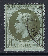 FRANCE Ca.1870: Le Y&T 25, Obl. CAD "Haubourdin, Nord" - 1863-1870 Napoléon III Con Laureles