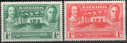 BARBADOS/1939/MH/SC#202-3/KINGS CHARLES I, GEORGE VI ASSEMBLY CHAMBER AND MACE / ROYALTY / PARTIAL SET - Barbados (...-1966)