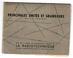 PRINCIPALES UNITES ET GRANDEURS .  LA RADIOTECHNIQUE Division TUBES ELECTRONIQUES Et SEMICONDUCTEURS . - Autres Plans