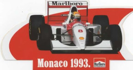 MONACO -- MONTE CARLO --  Autocollant Plastique -- Grand Prix F 1 Monaco 1993 - Car Racing - F1