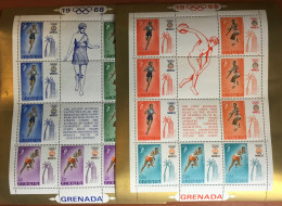 Grenada 1968 Olympic Games Sheetlet Set MNH - Grenada (...-1974)