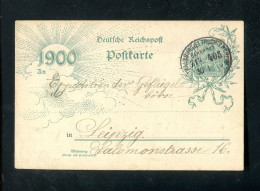 DEUTSCHES REICH - 1900, Bahnpoststempel "STRASSBURG-TRUCHTERSHEIM" Auf Jahrhundertpostkarte (A2345) - Postkarten