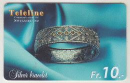 SWITZERLAND - Silver Bracelet , Teleline Prepaid Card Fr.10, Used - Svizzera