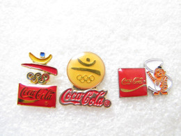 PIN'S  LOT  3  COCA COLA  JEUX OLYMPIQUES - Coca-Cola