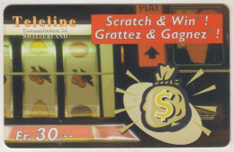 SWITZERLAND - Slot Machine , Teleline Prepaid Card Fr.30, Used - Suisse
