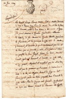 MONACO  RARE CACHET FISCAL DU PRINCE HONORE IV UTILISE EN 1819 (REGNE D'HONORE V) - Revenue