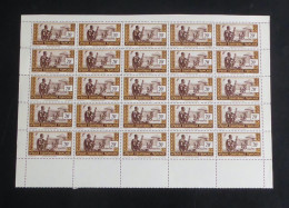 AEF - 1937-42 - N°YT. 39 - Région Du Tchad 20c - Bloc De 25 Bord De Feuille - Neuf Luxe ** / MNH / Postfrisch - Unused Stamps