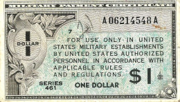 USA UNITED STATES $1 MILITARY CERTIFICATE BLUE MOTIF SERIES 461 ND(1946-47) PM5a READ DESCRIPTION CAREFULLY !! - 1946 - Reeksen 461