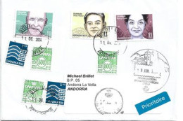 Everyday Heroes: Leif Framke,Nancy Maati,Mikkel Madsen. (2021), Letter Denmark To Andorra, With Arrival Postmarks - Covers & Documents