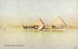 Egypt, CAIRO, Great Pyramids At Giza (1910s) Illustrator Ella Du Cane Postcard - Pyramids