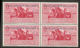 GREECE-GRECE- HELLAS, ITALY EGEO 1930: From Set "Virgil" Block/4 MNH** - Egeo