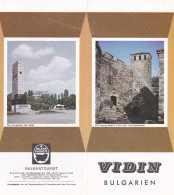 Bulgaria Vidin - Vintage Unfolding Balkantourist Brochure In German - 10 Pages 21.7x9.5 Cm - Dépliants Turistici