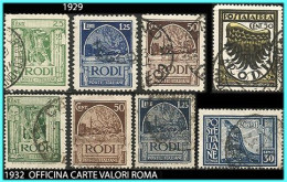 GREECE-GRECE - Hellas Egeo Rodi Italy 1929/1932: Lot  Fromt Used - Egeo