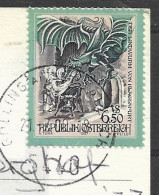 Stamp:Der  Lindwurm Von  Klagenfurt / The Dragon Of Klagenfurt, On Salzburg Postcard To Denmark - Storia Postale