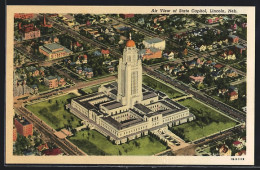 AK Lincoln, NE, Air View Of State Capitol  - Autres & Non Classés