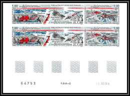 89910b Terres Australes Taaf N°223/225 Groenland Manchot Chien Penguin Dog Non Dentelé Imperf ** MNH Coin Daté Type 1 - Geschnittene, Druckproben Und Abarten