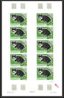 89904a Terres Australes Taaf N°186 Chat Cat Non Dentelé Imperf ** MNH Feuille Sheet Type 1 (sans Traits) - Imperforates, Proofs & Errors