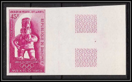 90479a Dahomey N°90 Jeux Olympiques Olympic Games Mexico 1968 Pelote Ball Statue Essai Proof Non Dentelé Imperf ** MNH - Estate 1968: Messico