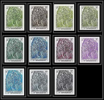 90395a Caledonie Caledonia N°425 Petroglyphe Petroglyph 11 Couleurs Essai Proof Non Dentelé Imperf ** MNH  - Altri & Non Classificati