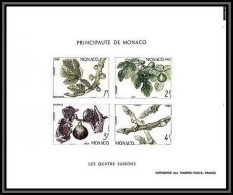 90302 Monaco N°26 Figuier (fig Tree) Fleurs Fruit (flowers) Figues Essai Proof Non Dentelé Imperf ** MNH - Blocks & Kleinbögen